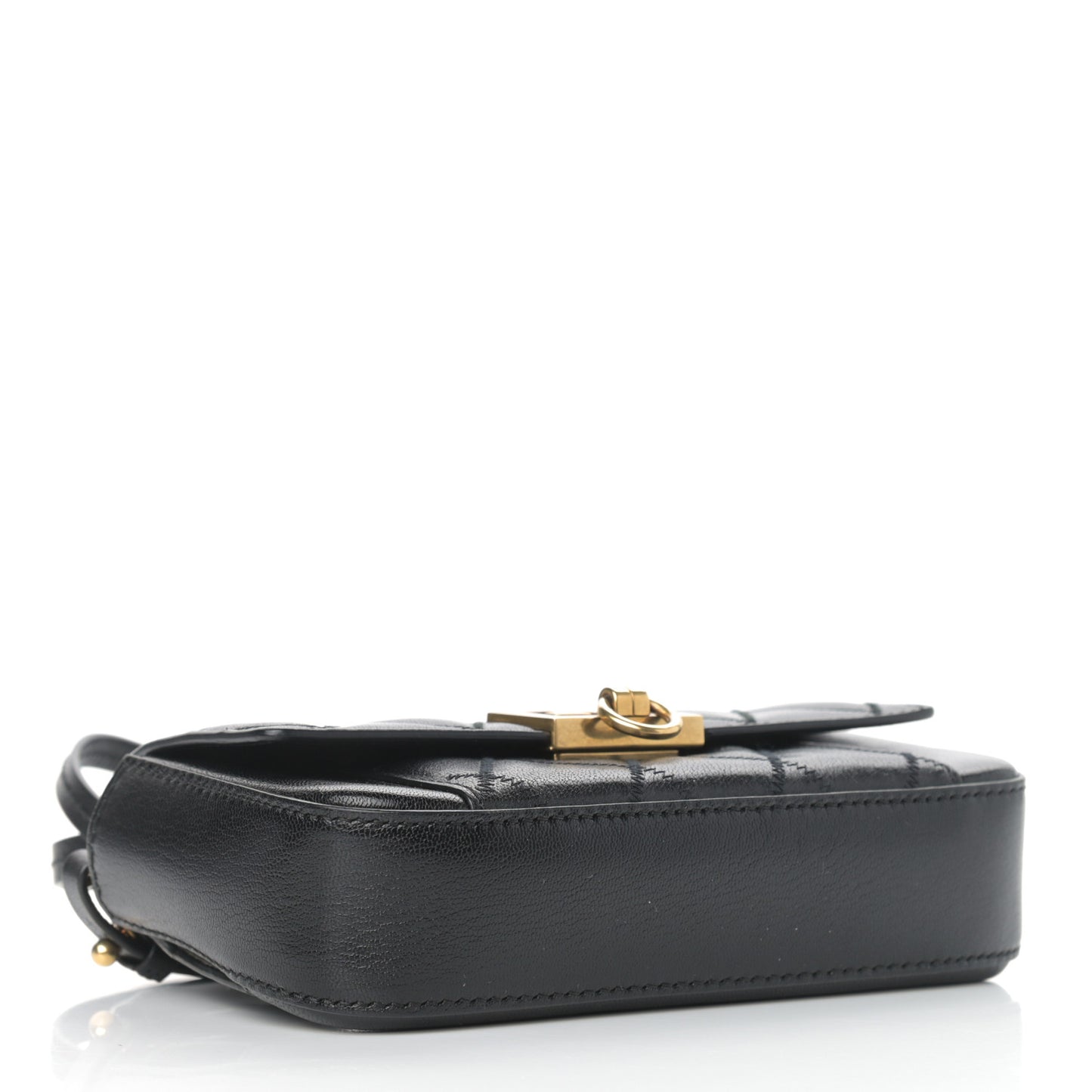 Goatskin Quilted GV3 Mini Pocket Convertible Bag Black