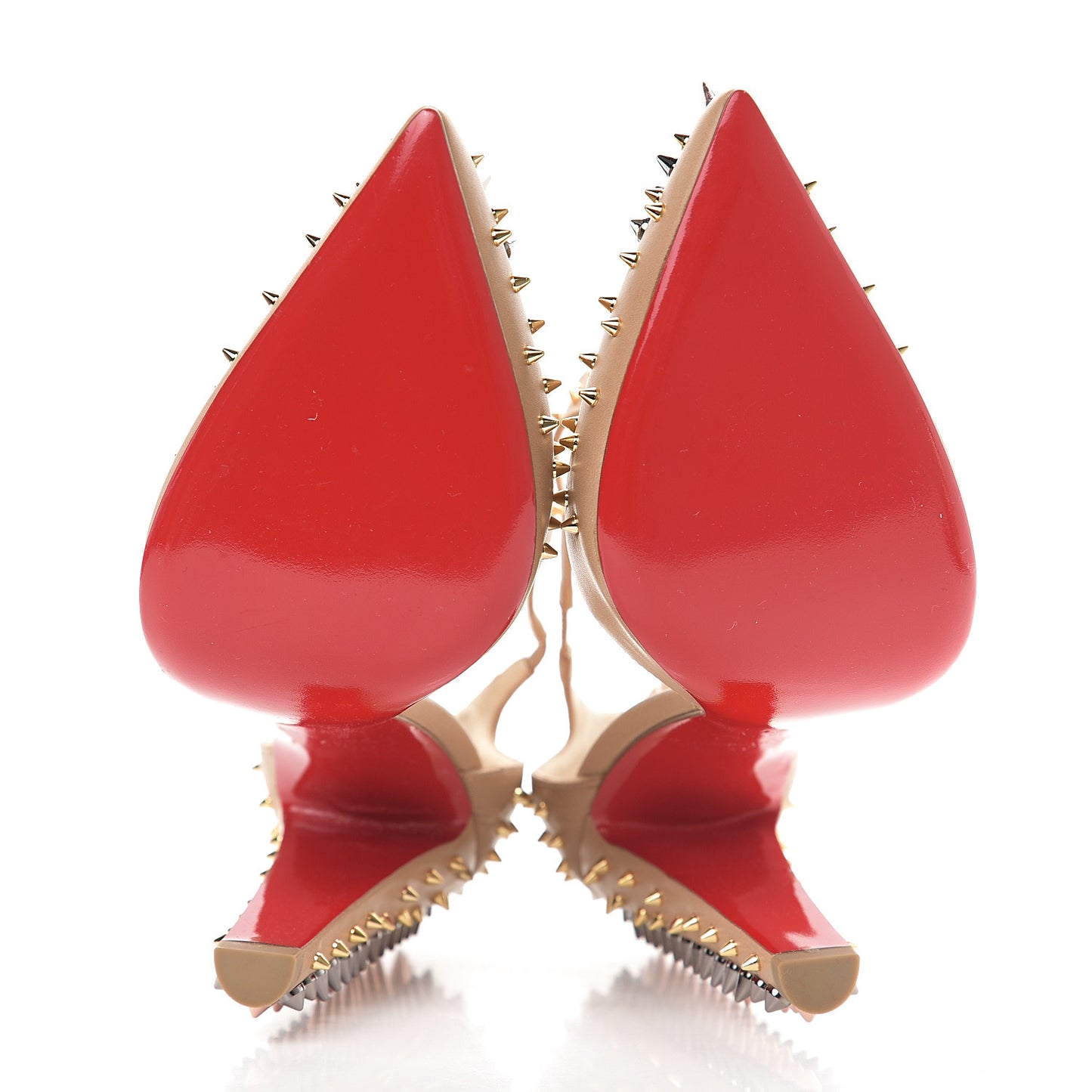Nappa Goldostrap 100 Spiked Pumps 40 Nude