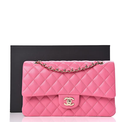 Chanel Caviar Quilted Medium Double Flap Pink 10 of 10