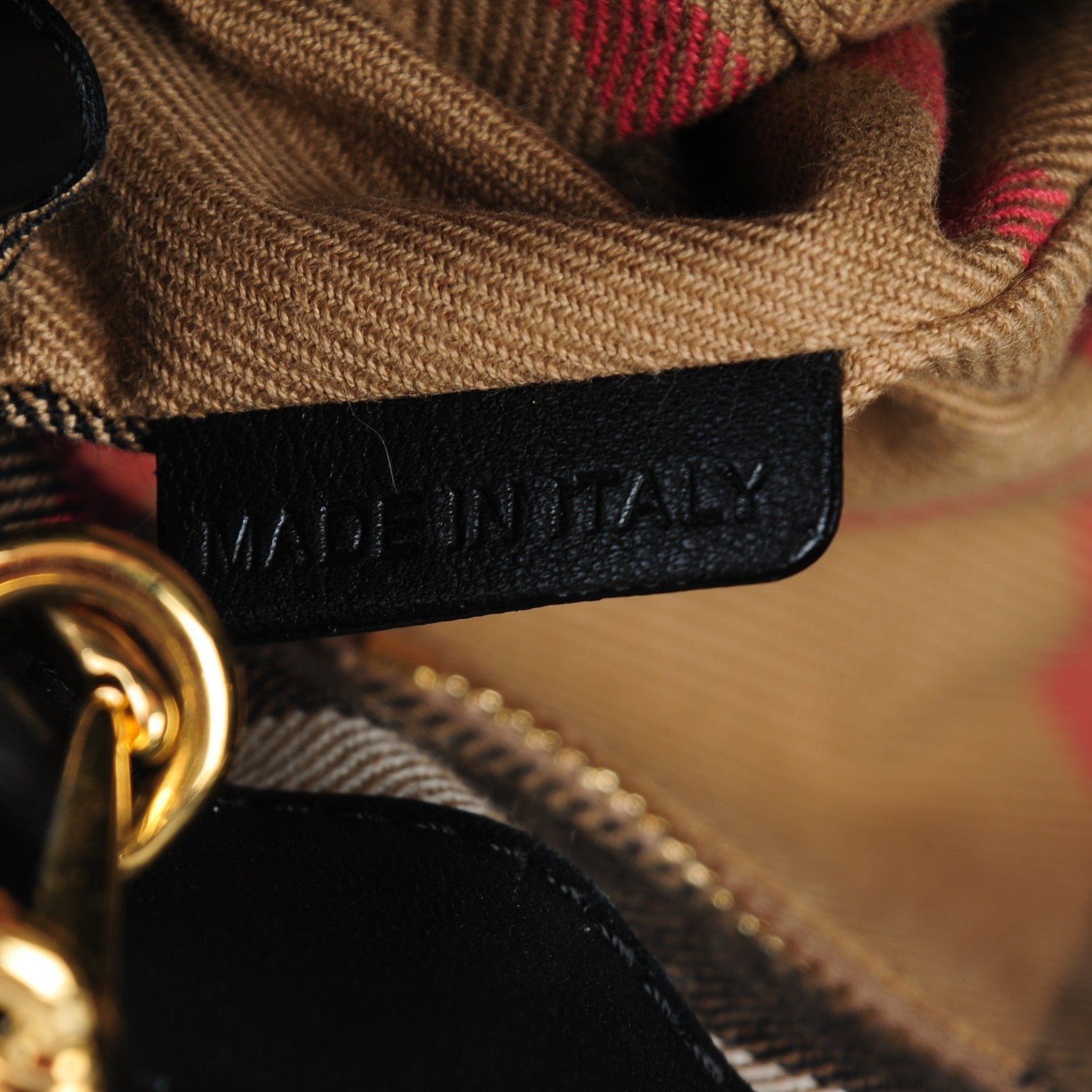 Burberry Calfskin House Check Small Banner Tote Black 8 of 8
