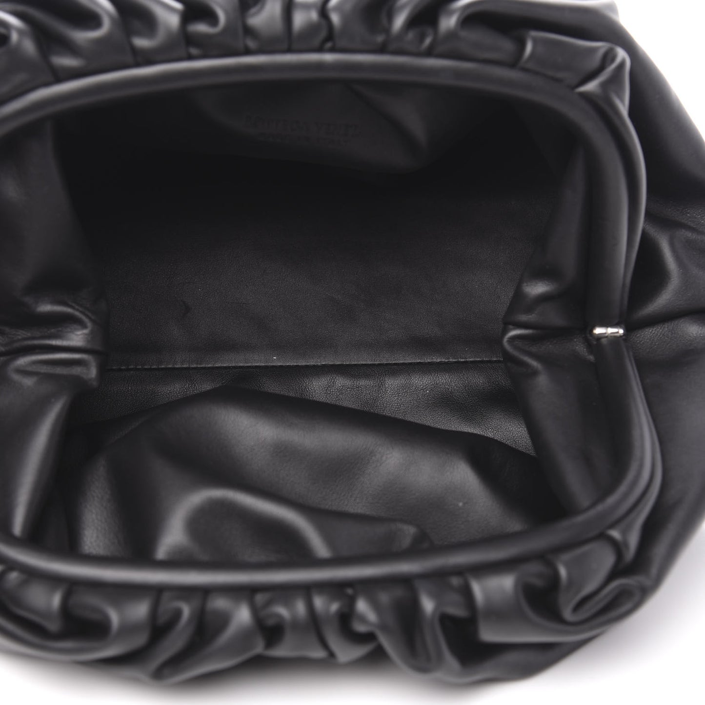 Smooth Butter Calf The Pouch Oversized Clutch Black