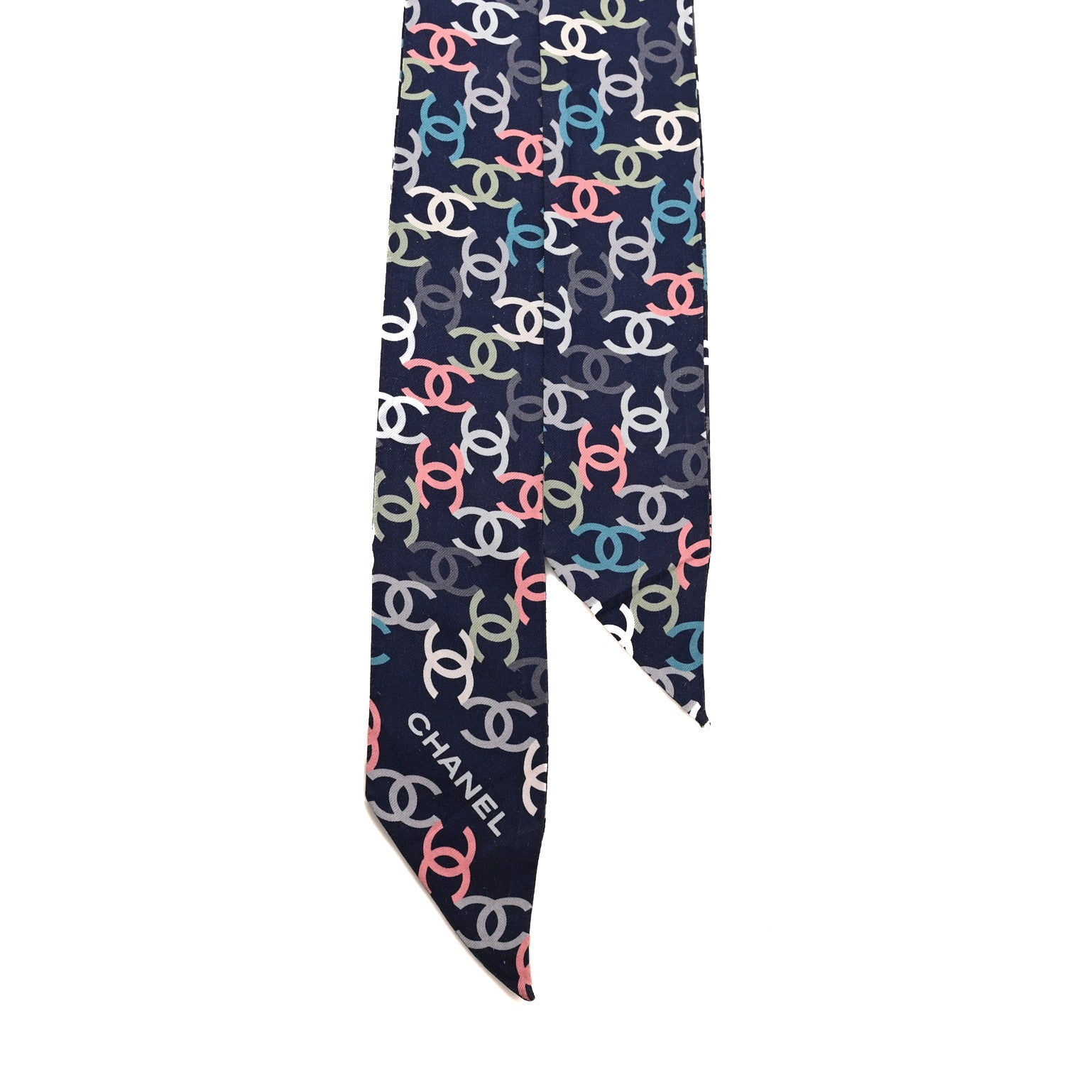 Chanel Silk CC Twilly Blue Multicolor 2 of 4