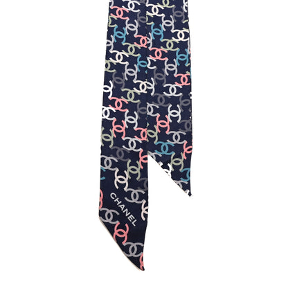 Chanel Silk CC Twilly Blue Multicolor 2 of 4
