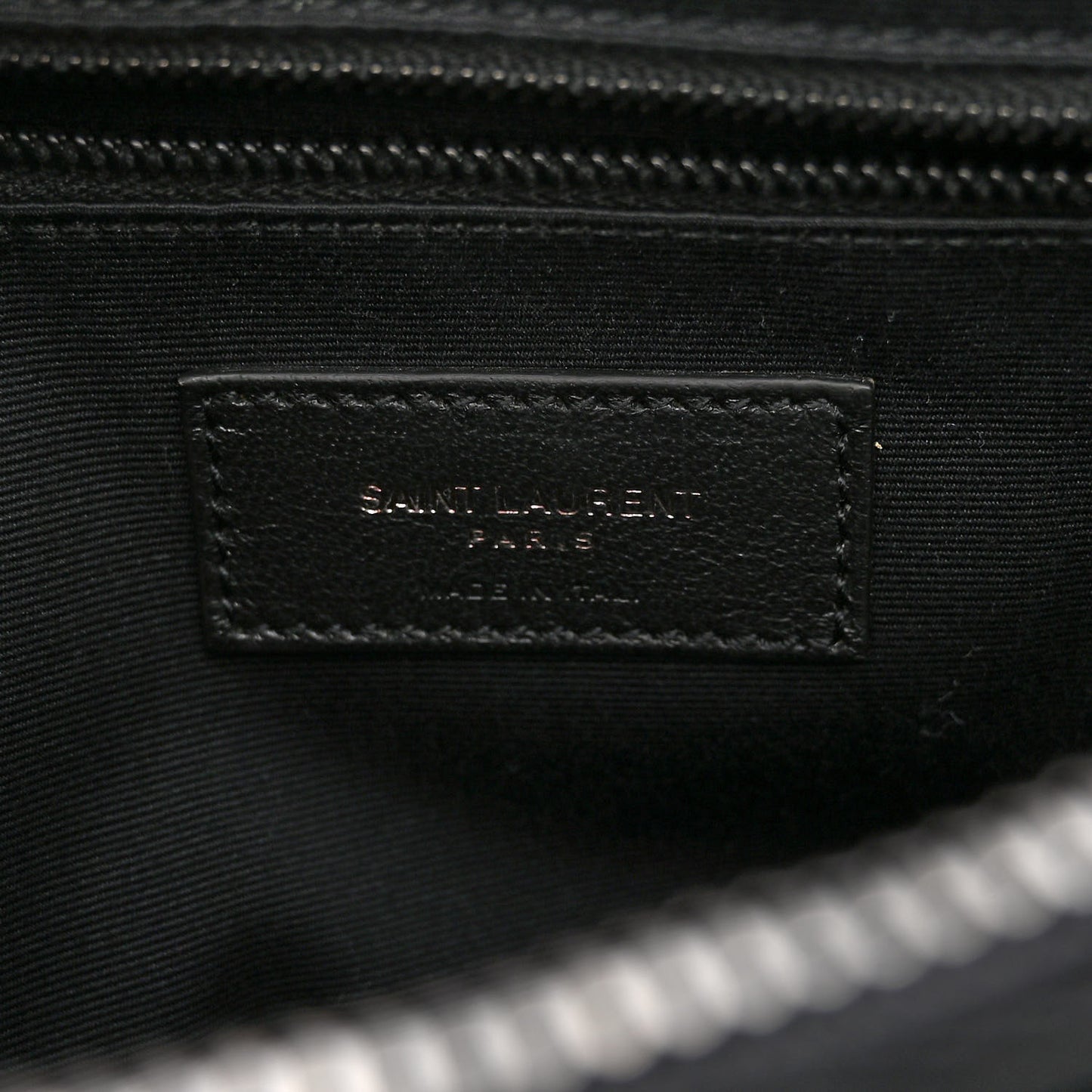 Calfskin Y Quilted Monogram Monochrome Medium Loulou Chain Satchel Black