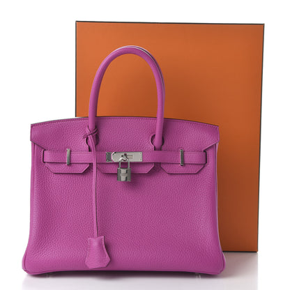 Hermes Taurillon Clemence Birkin 30 Magnolia 11 of 11