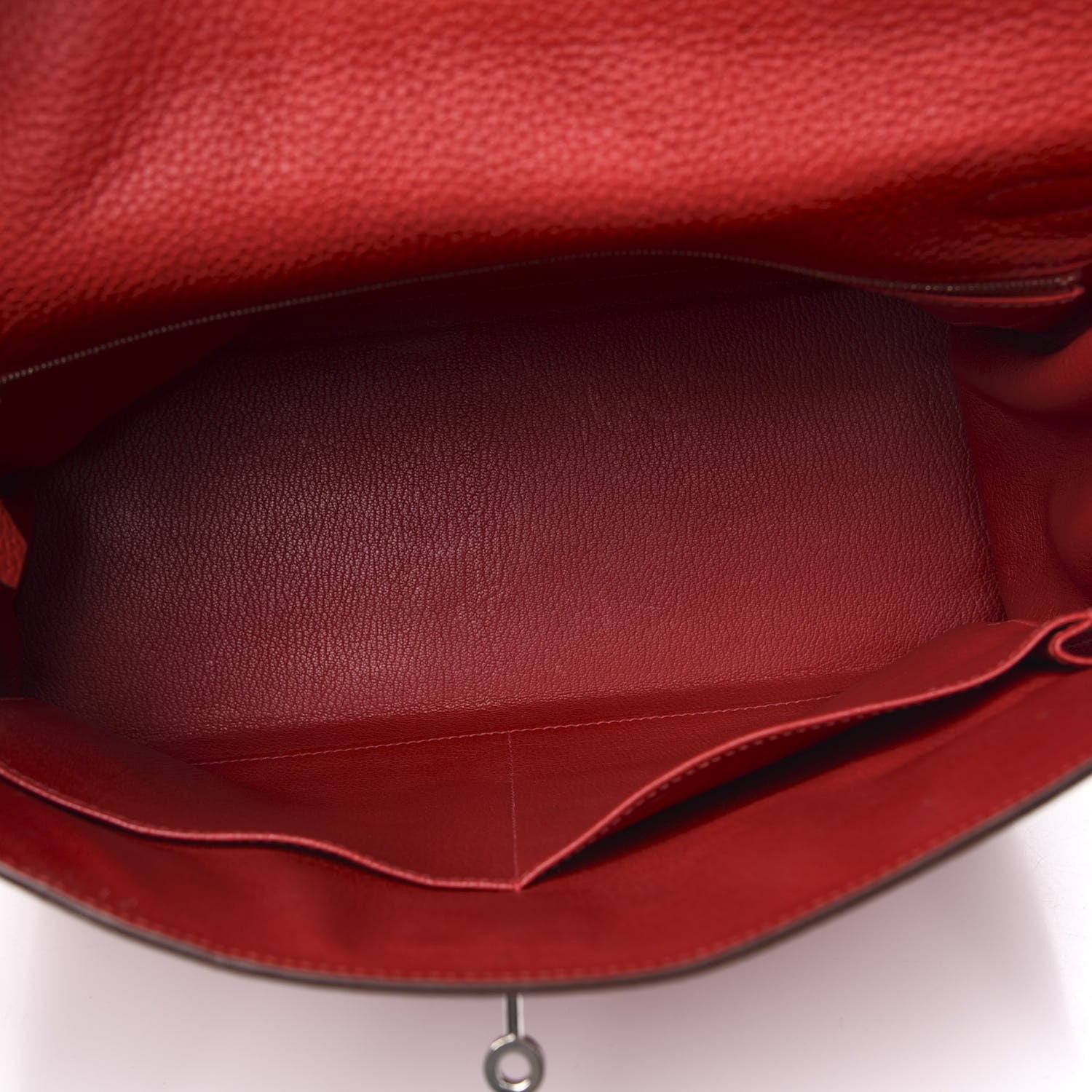 Hermes Taurillon Clemence Retourne Kelly 35 Rouge Casaque 7 of 34