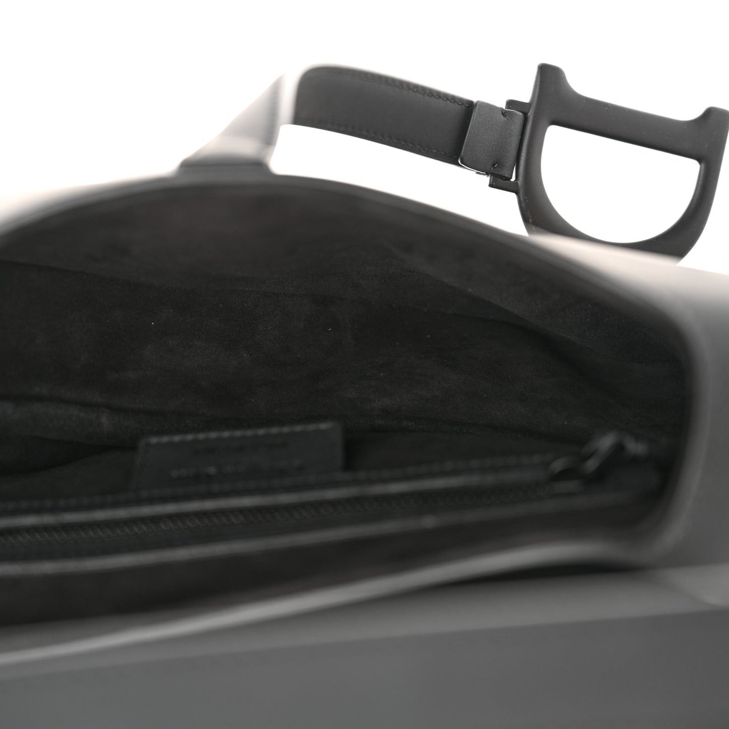 Ultra Matte Calfskin Saddle Bag Black