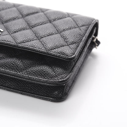 Chanel Caviar Quilted Wallet On Chain WOC Black 6 of 9