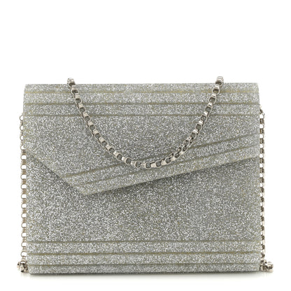 Jimmy Choo Acrylic Glitter Micro Candy Clutch Silver 1 of 11