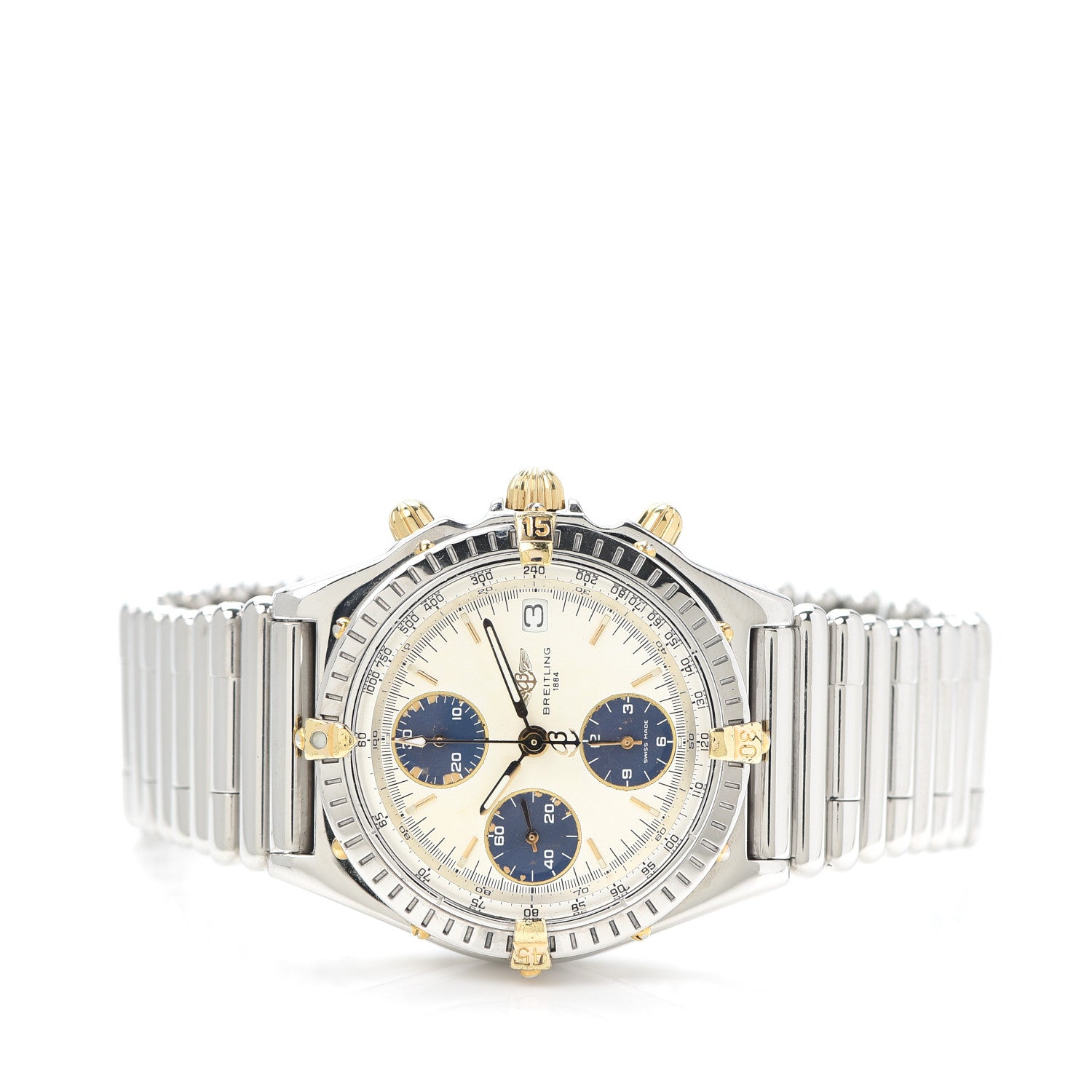 Breitling Stainless Steel 18K Yellow Gold 38mm Chronomat Vitesse Automatic Watch B13050 2 of 5