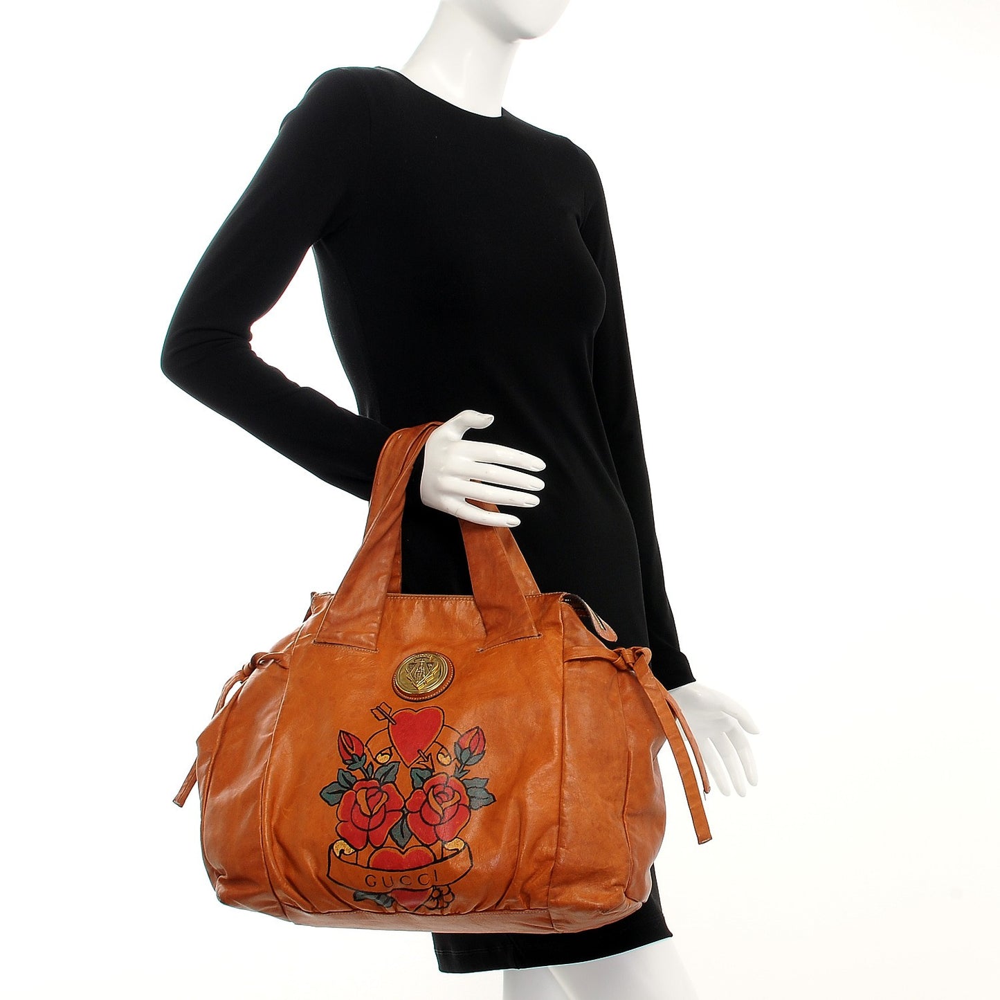 Calfkin Tattoo Heart Large Hysteria Tote Tan