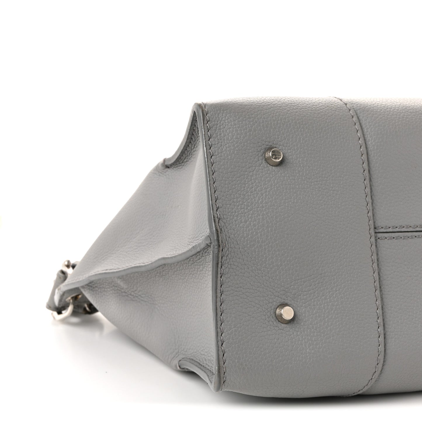 Grained Calfskin Medium Legend Satchel Grey Melange
