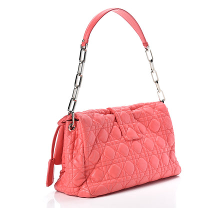 Christian Dior Lambskin Cannage Medium New Lock Flap Corail 3 of 12