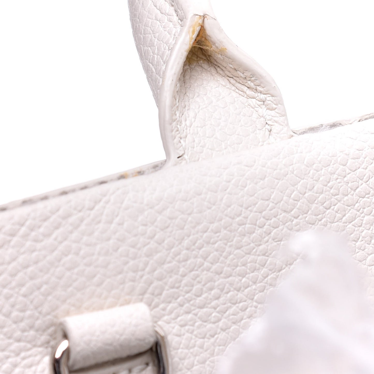 Grained Calfskin Small Rive Gauche White