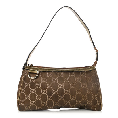 Gucci Satin Monogram D Ring Cosmetic Case Metallic Bronze 1 of 12