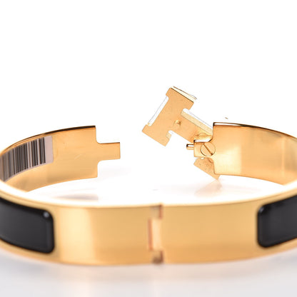 Hermes Enamel Narrow Clic Clac H Bracelet PM Black 6 of 7