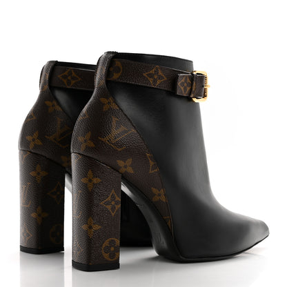 Louis Vuitton Calfskin Patent Monogram Matchmake Low Boots 38 4 of 8