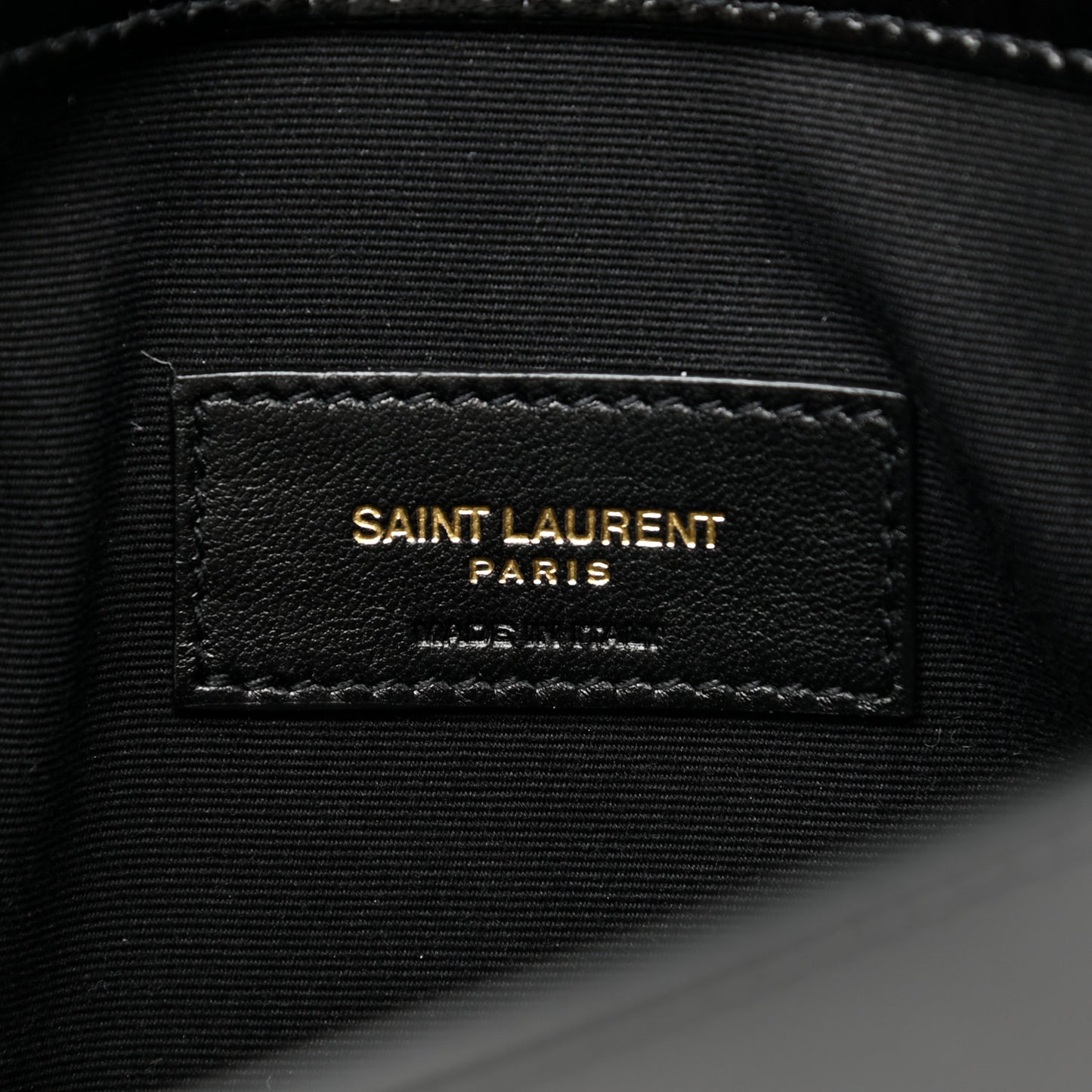 Smooth Shiny Calfskin Monogram Uptown Pouch Black