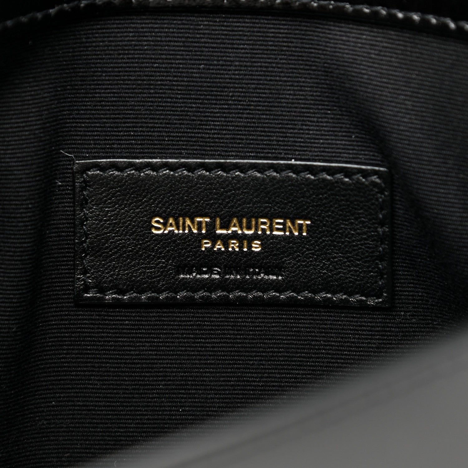 Saint Laurent Smooth Shiny Calfskin Monogram Uptown Pouch Black 7 of 8