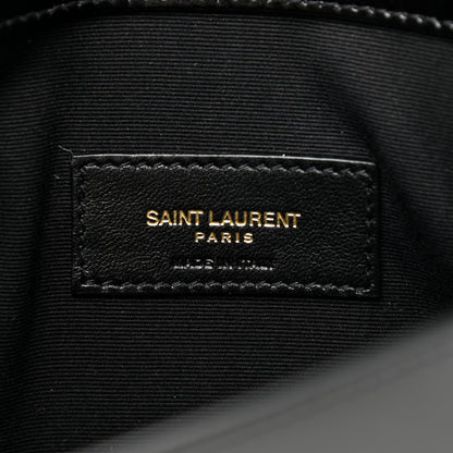 Saint Laurent Smooth Shiny Calfskin Monogram Uptown Pouch Black 7 of 8