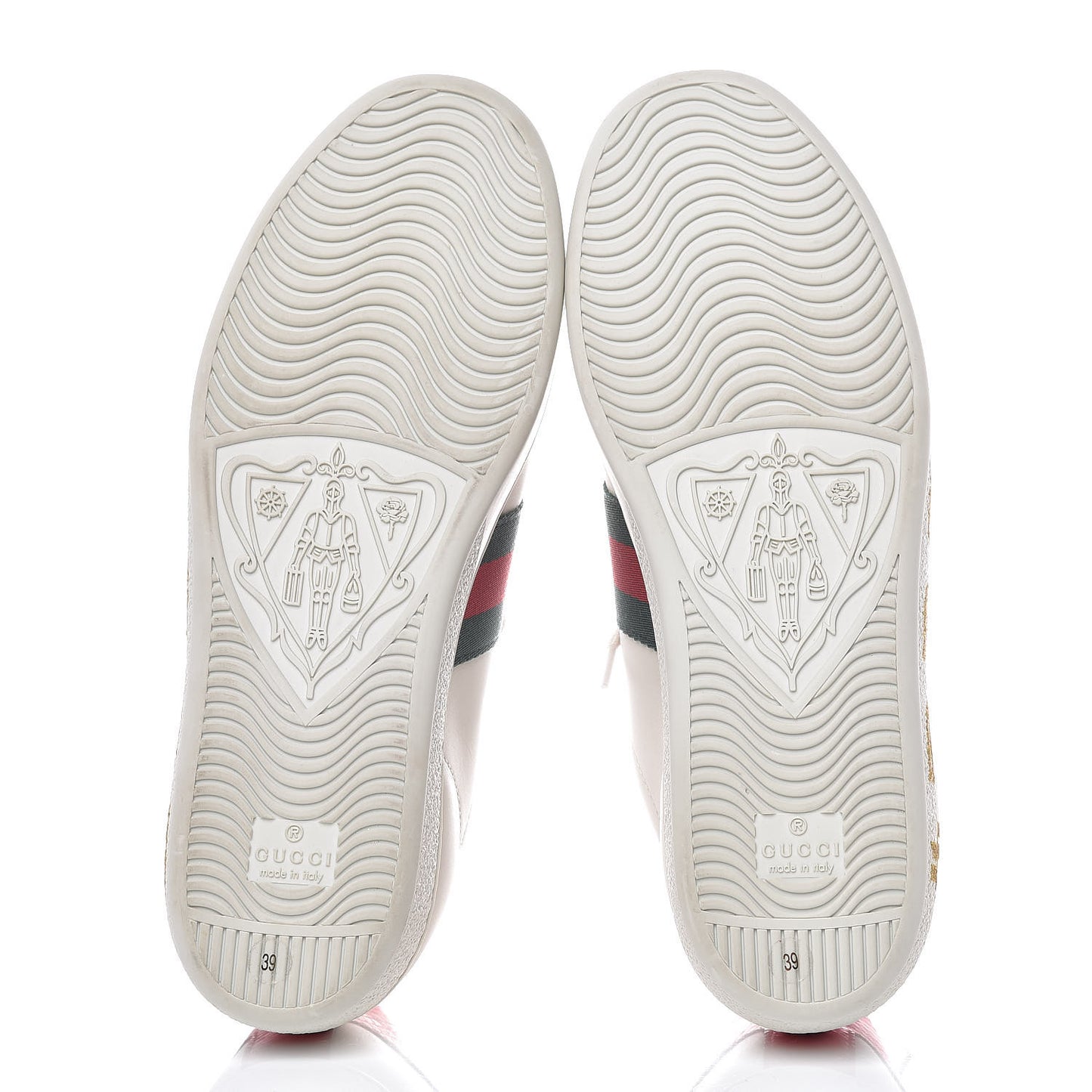 X SEGA Calfskin Ayers Web Guccy Womens Ace Sneakers 39 White