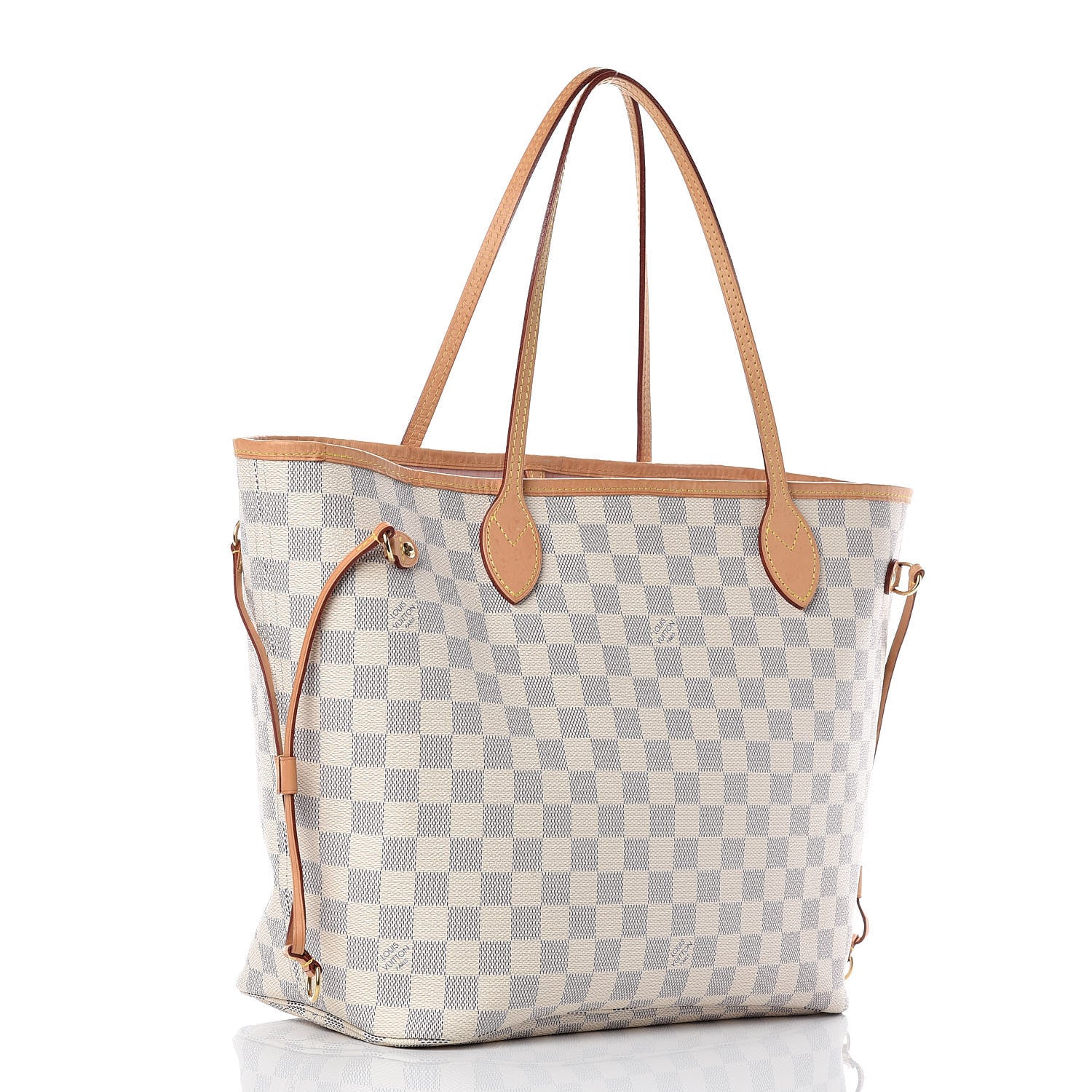 Louis Vuitton Damier Azur Neo Neverfull MM Rose Ballerine 3 of 17