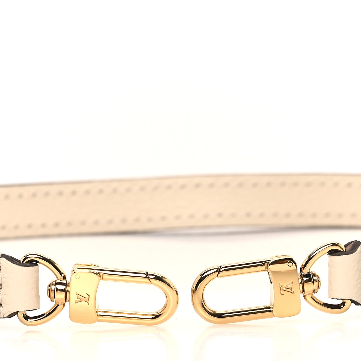 Grained Calfskin Ivy Wallet On Chain Shoulder Strap Cream