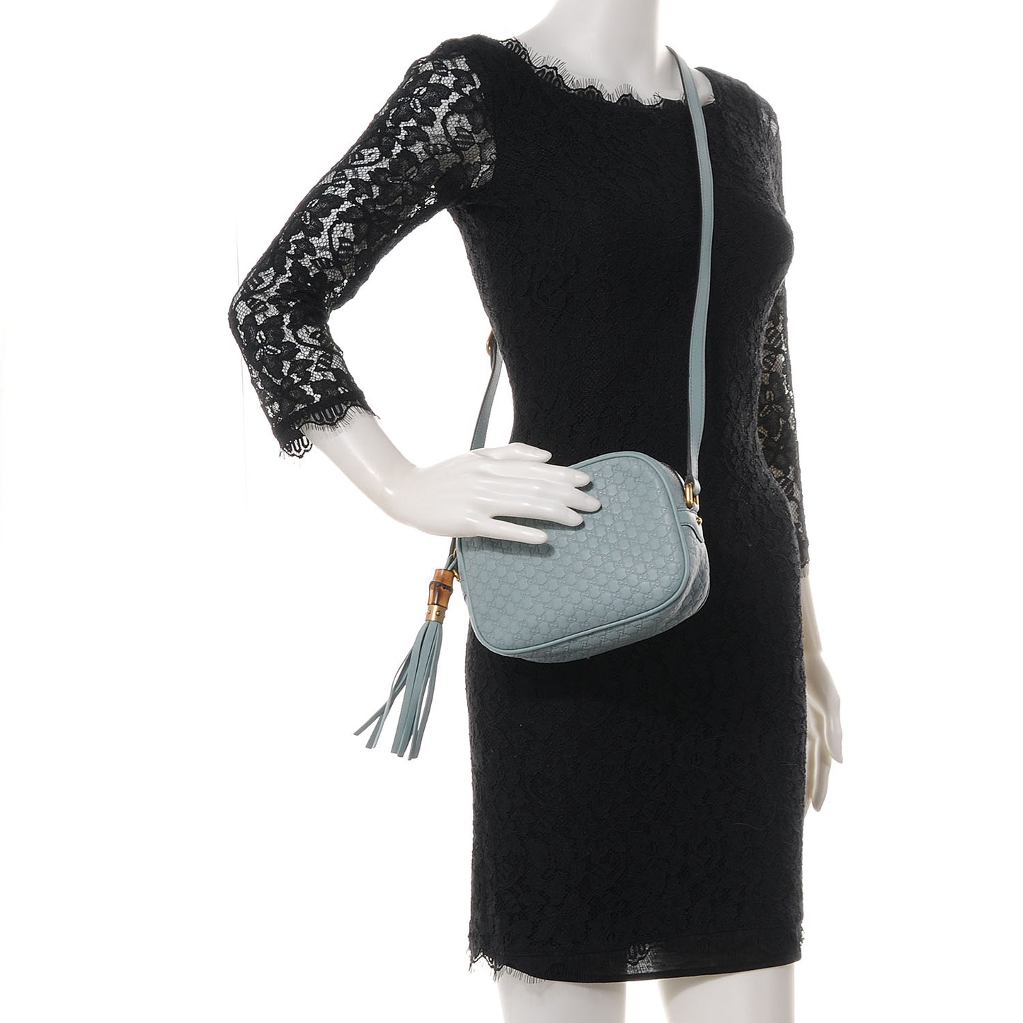 Soft Microguccissima Sunshine Disco Crossbody Bag Blue