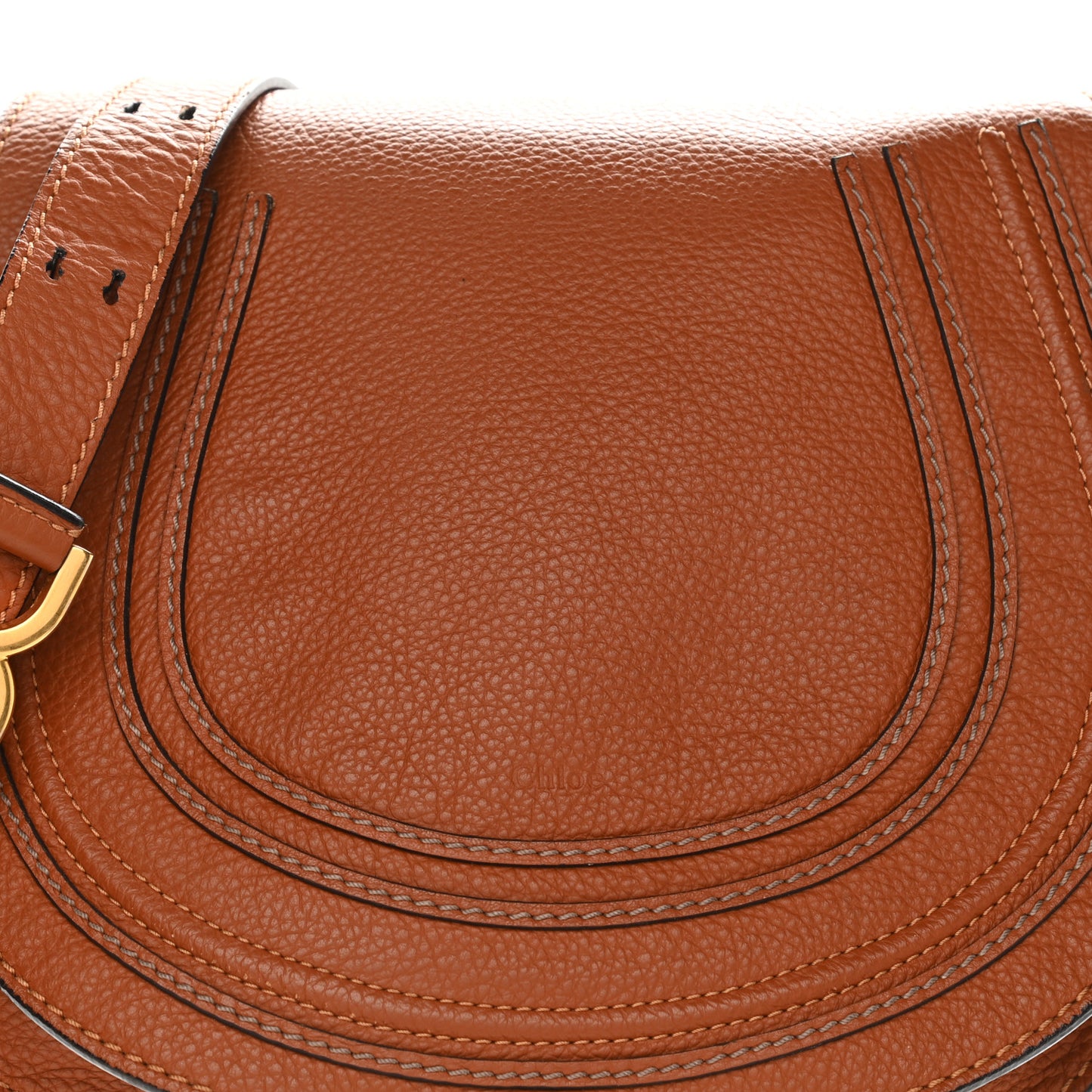Calfskin Medium Marcie Round Crossbody Bag Tan