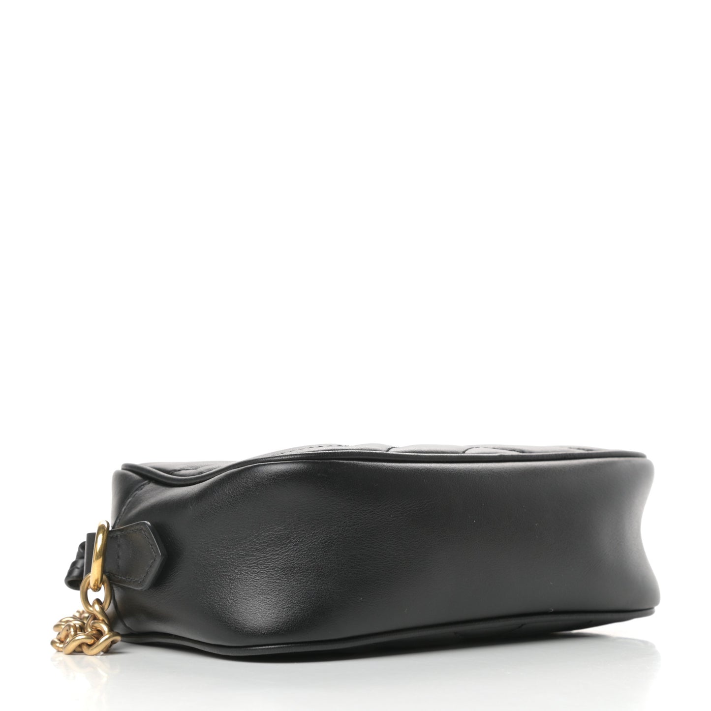 Calfskin Matelasse Mini GG Marmont Chain Shoulder Bag Black