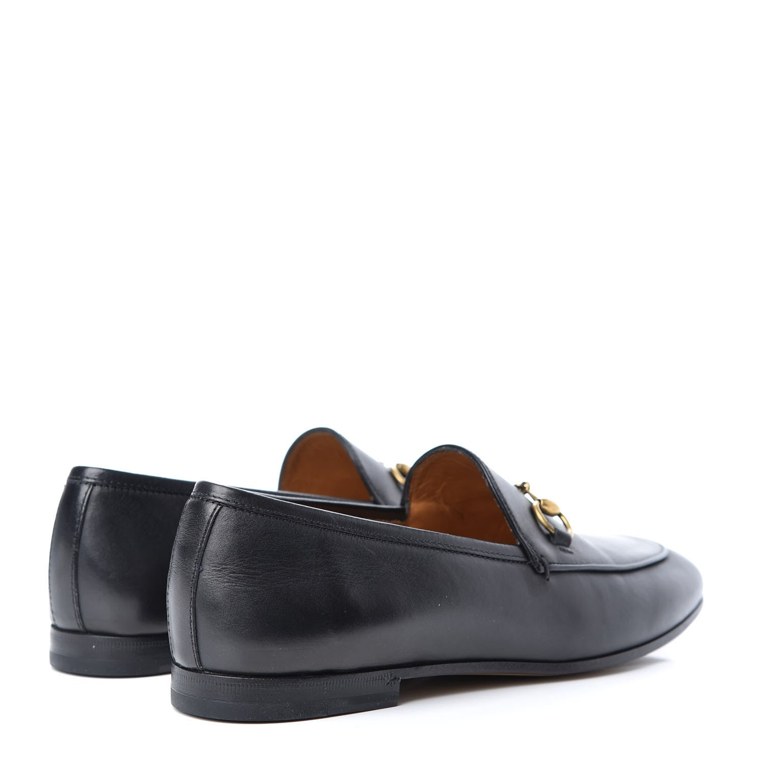 Gucci Calfskin Womens Jordaan Loafers 37.5 Black 4 of 11