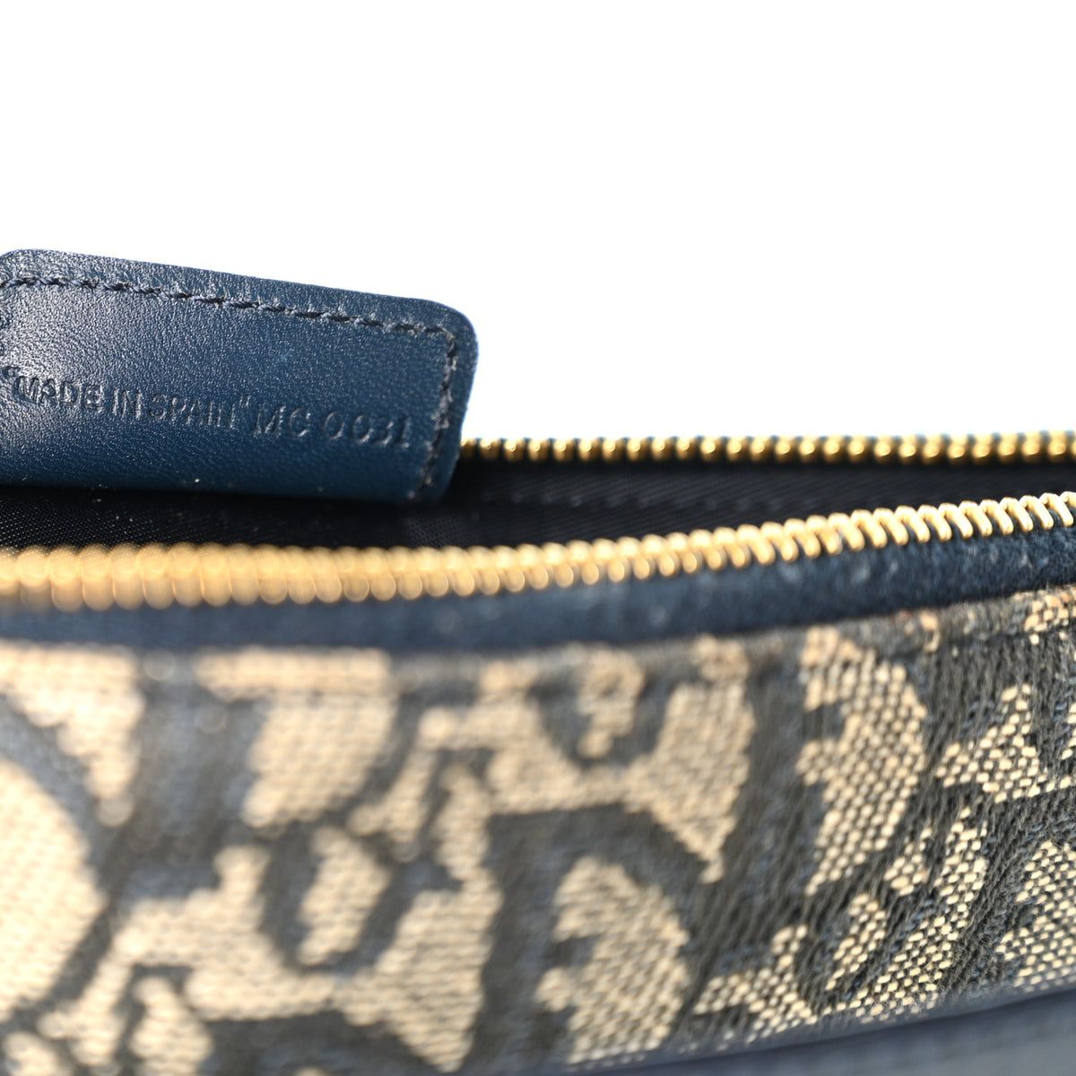 Christian Dior Monogram Mini Saddle Pochette Navy 7 of 10