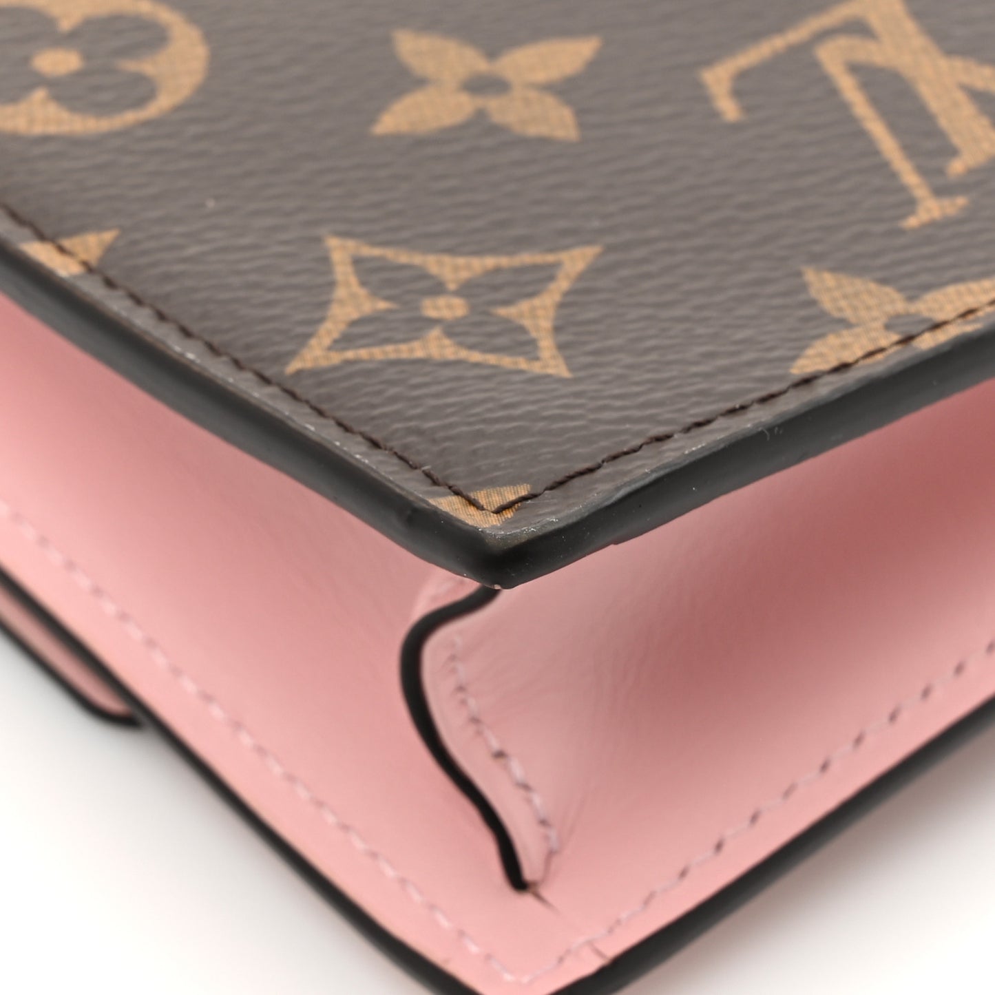 Monogram Flore Chain Wallet Rose Ballerine