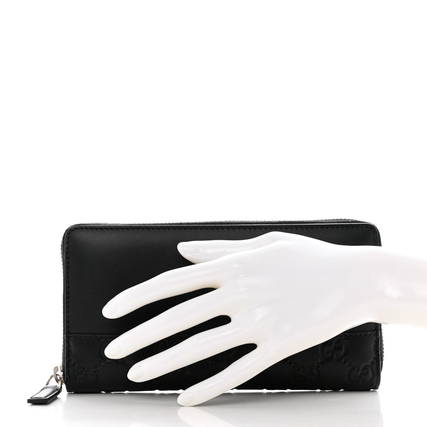 Guccissima Zip Around Long Wallet Black