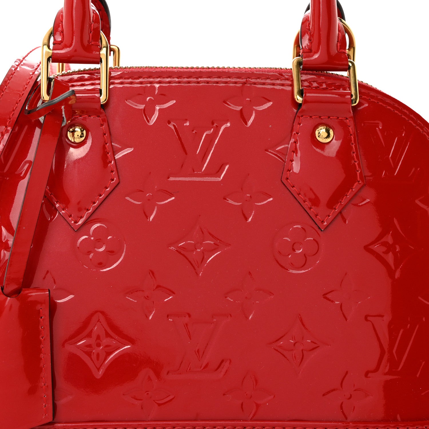 Louis Vuitton Vernis Alma BB Cherry 9 of 13