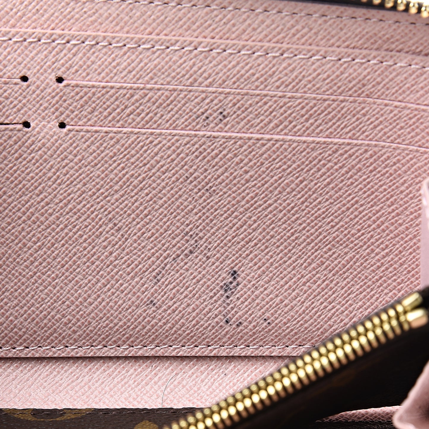 Monogram Clemence Wallet Rose Ballerine