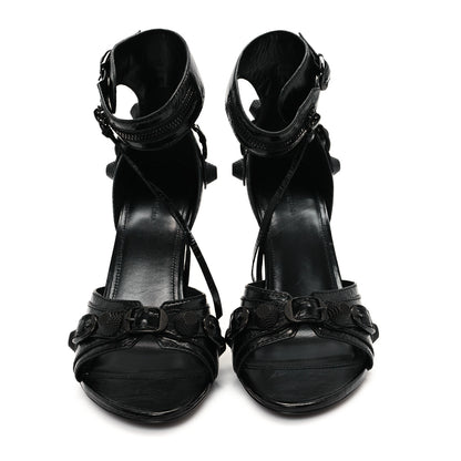 Balenciaga Agneau Arena Cagole 110mm Sandals 38 Black 3 of 9