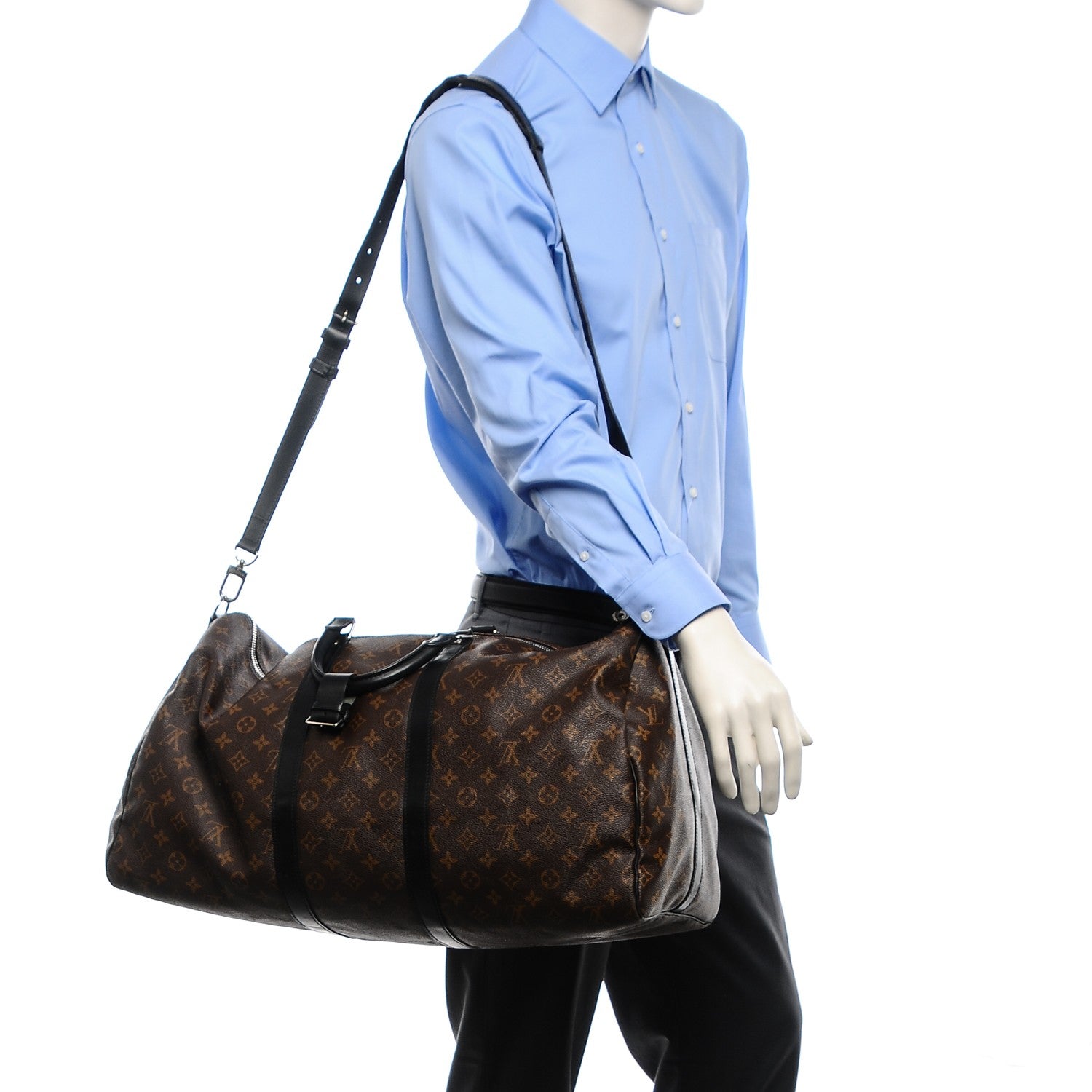 Louis Vuitton Monogram Macassar Keepall Bandouliere 55 2 of 7