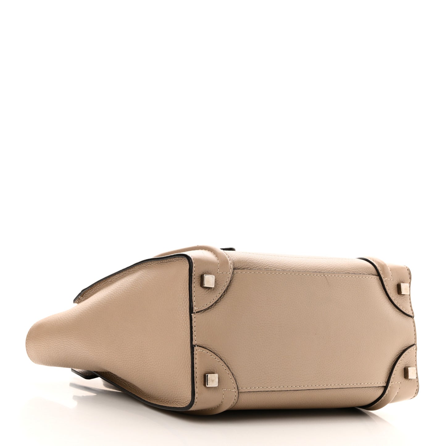 Drummed Calfskin Micro Luggage Dune