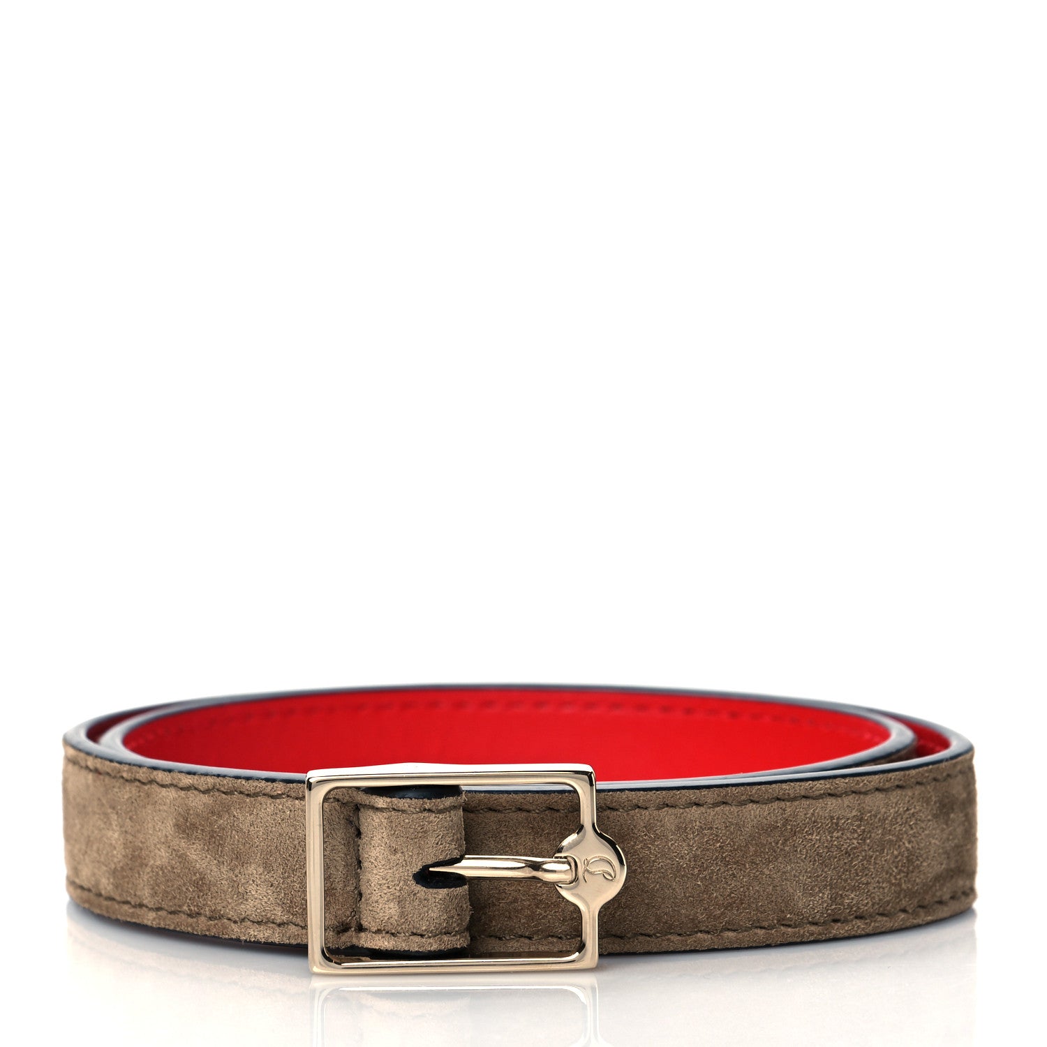 Christian Louboutin Raffia Suede Carasky Mini Shoulder Bag Crumble Gold 10 of 10