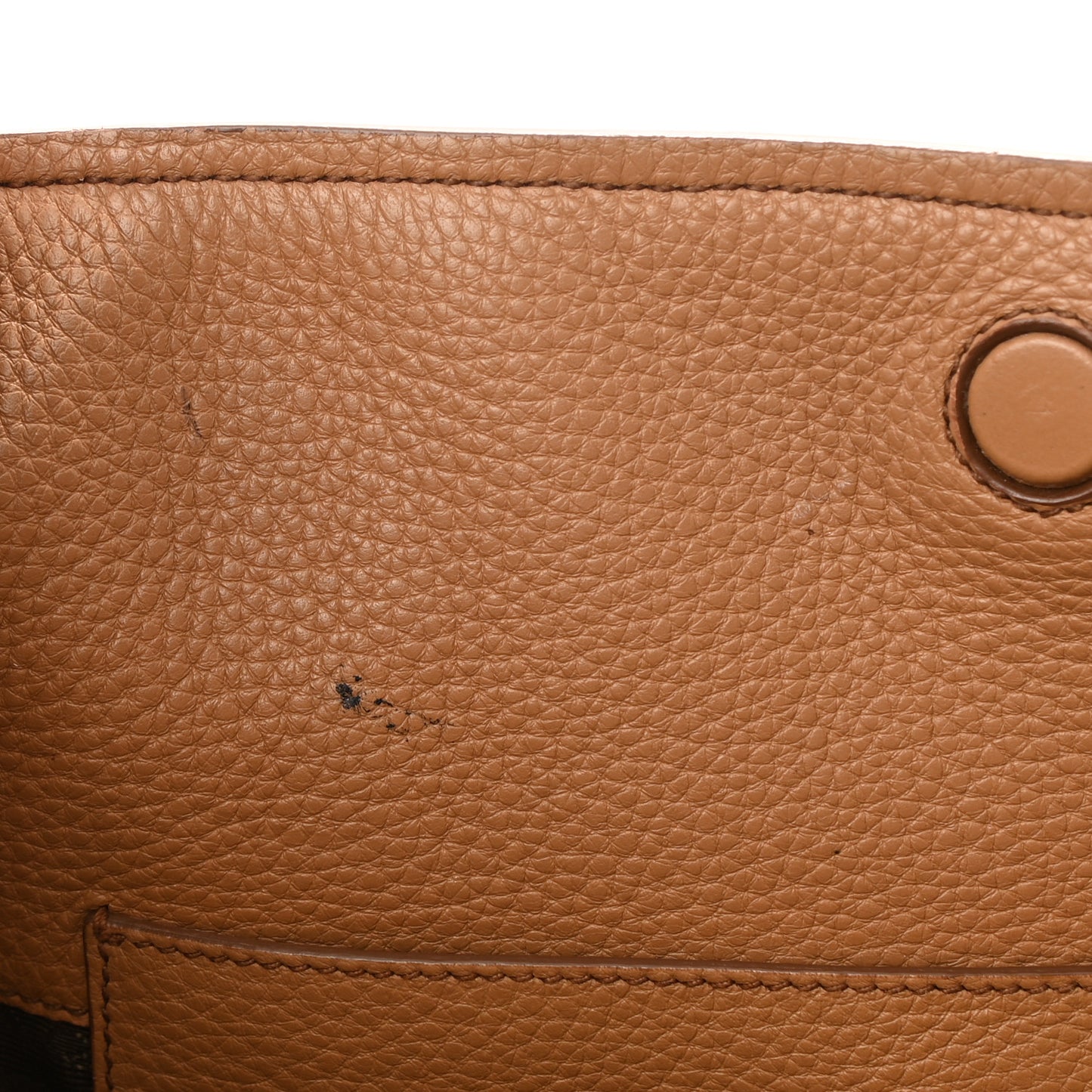 Vitello Daino Pocket Shopping Tote Cannella