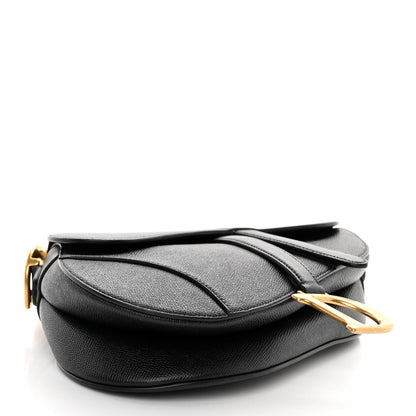 Christian Dior Grained Calfskin Saddle Bag Black 4 of 9