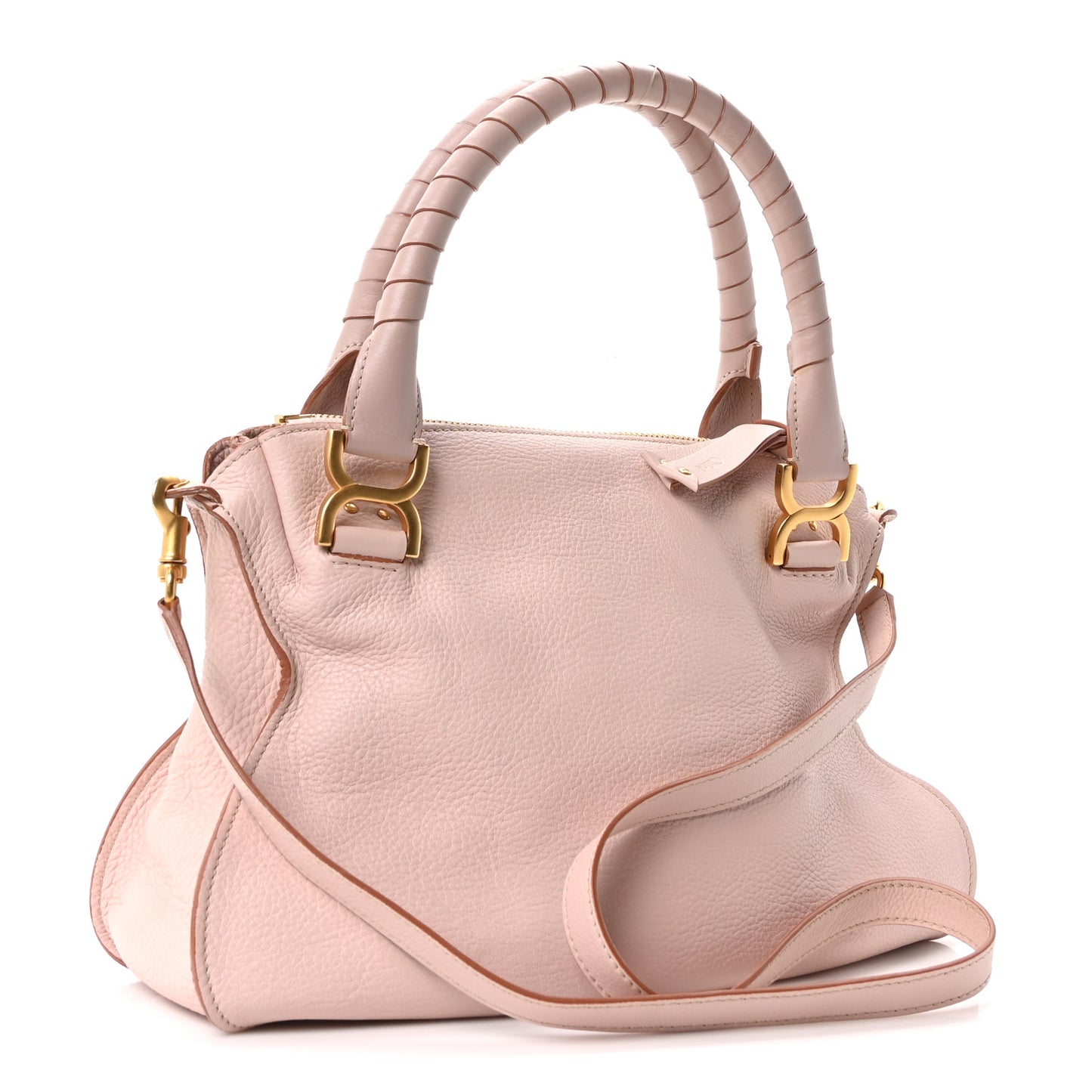 Calfskin Medium Marcie Satchel Nude Pink