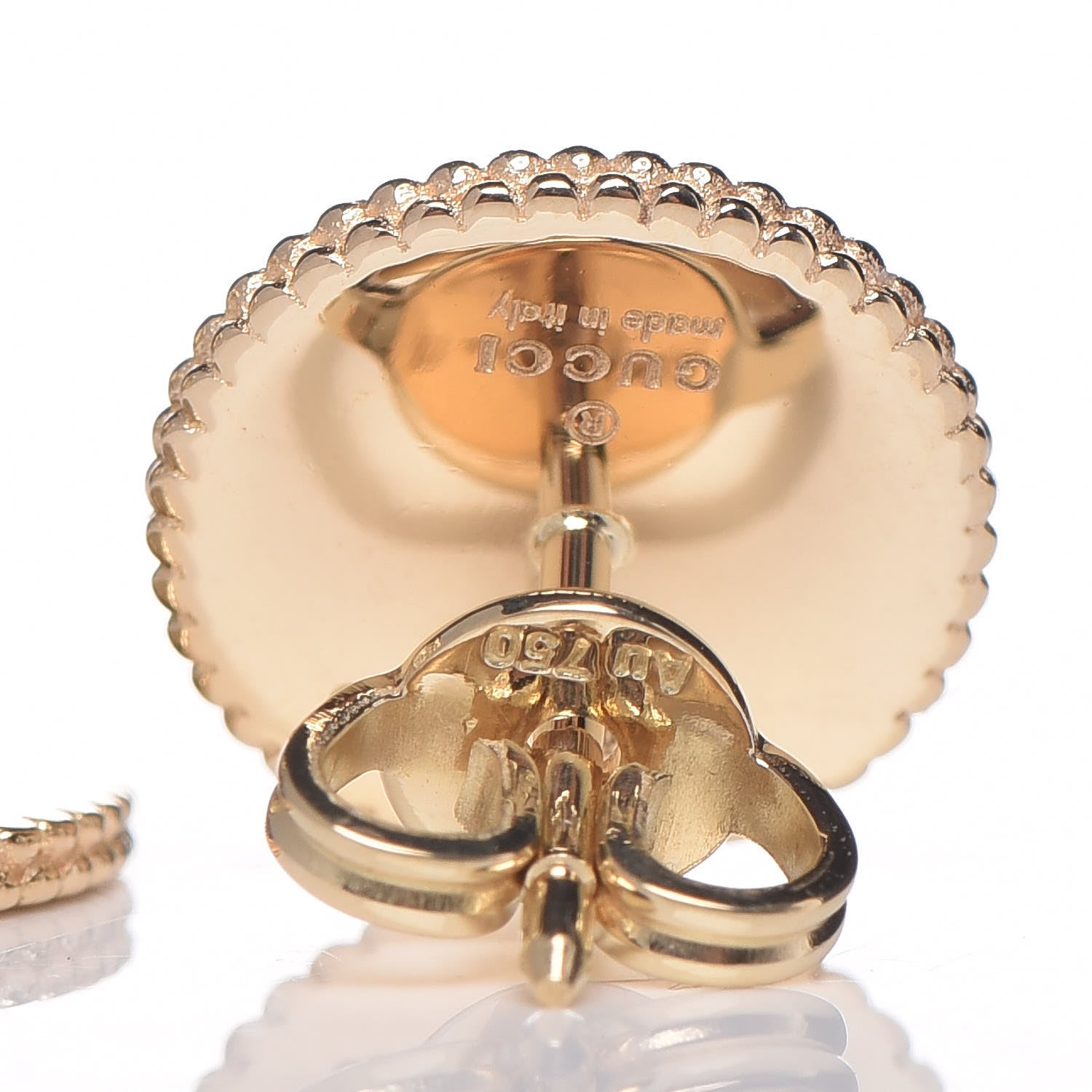 Gucci 18K Yellow Gold Enamel Icon Blooms Earrings 5 of 5
