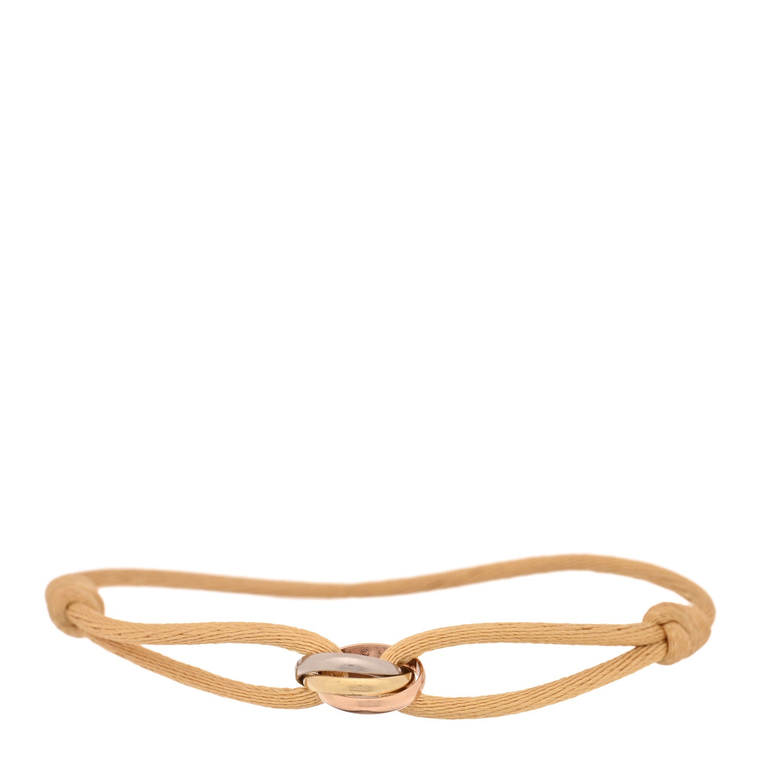 Cartier 18K Pink Yellow White Gold Trinity Adjustable Cord Bracelet Gold 1 of 3