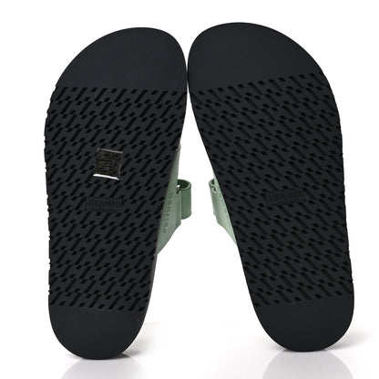 Hermes Epsom Womens Chypre Sandals 37 Vert Jade 5 of 8