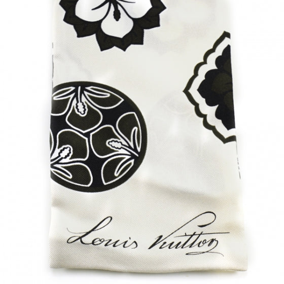 Louis Vuitton Silk Japanese Hibiscus Bandeau Ecru 3 of 4