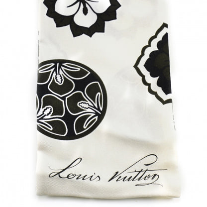 Louis Vuitton Silk Japanese Hibiscus Bandeau Ecru 3 of 4