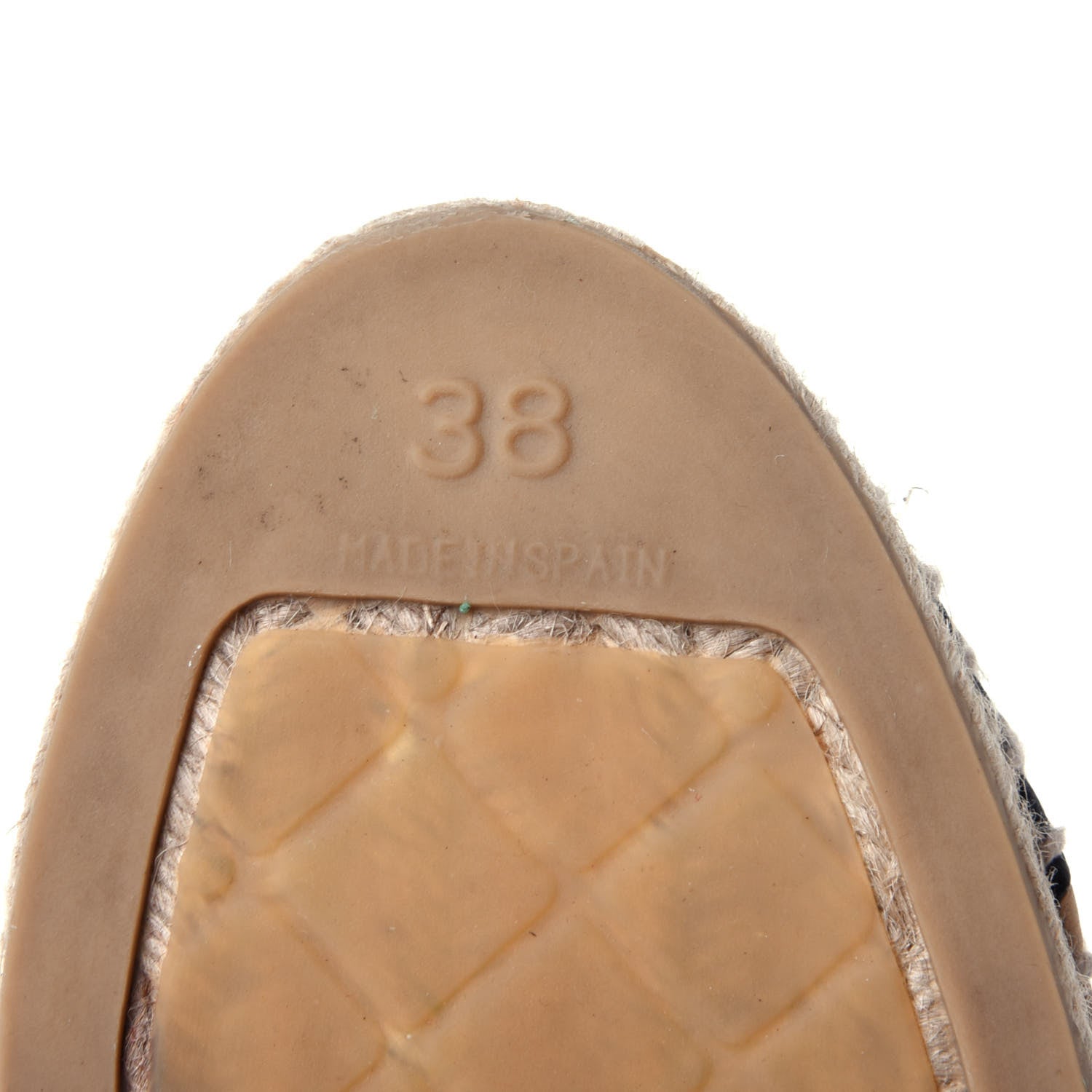 Chanel Lambskin CC Espadrilles 38 Beige Black 9 of 9