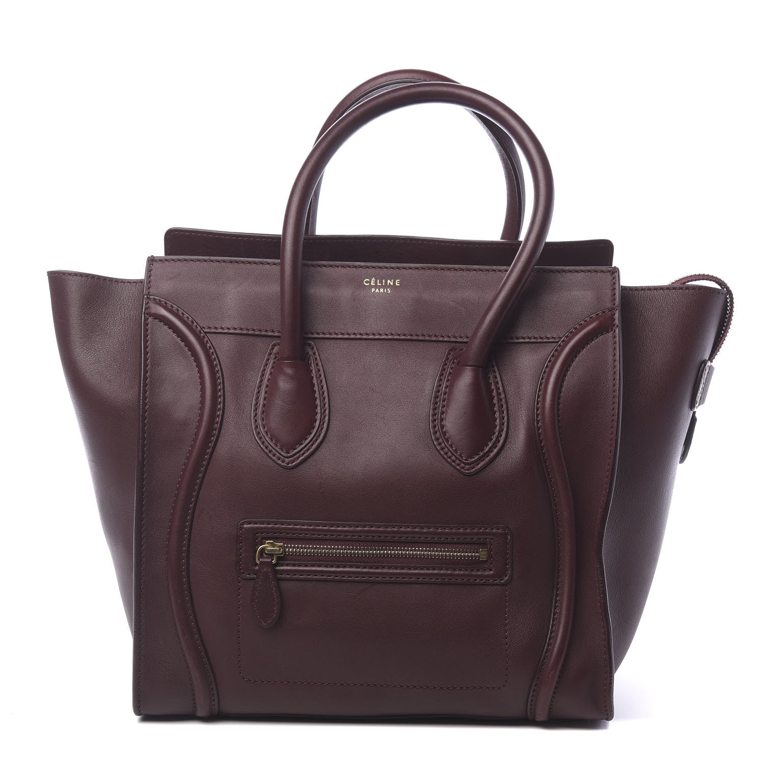 Celine Smooth Calfskin Mini Luggage Burgundy 1 of 11